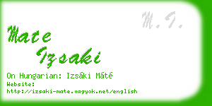 mate izsaki business card